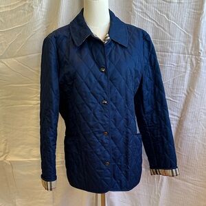 Burberry Dark Blue Quilted Utility Jacket